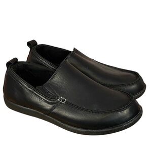 CROCS Men's Tummler Black Leather Slip-On Comfort Loafers Sz 10